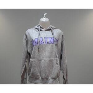 Esy Surf Co. Classic Surf Wear Maine Women’s Gray Sweatshirt Purple Hoodie Small
